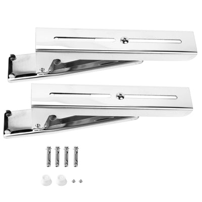2x Kitchen Stainless Steel Microwave Oven Bracket Sturdy Foldable Stretch Wall Mount Rack Shelf