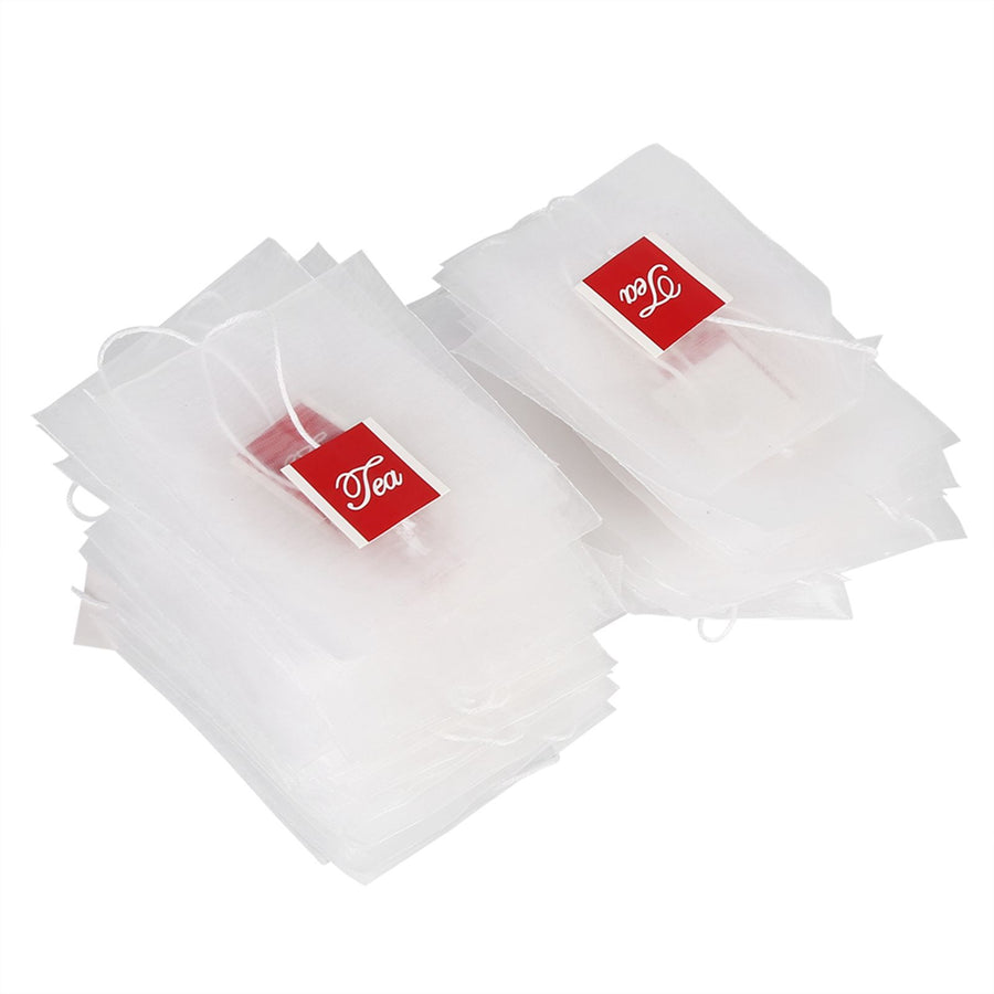 100Pcs New Style Nylon Empty Tea Infuser Herb Spice Filter Strainer Bags With String Household