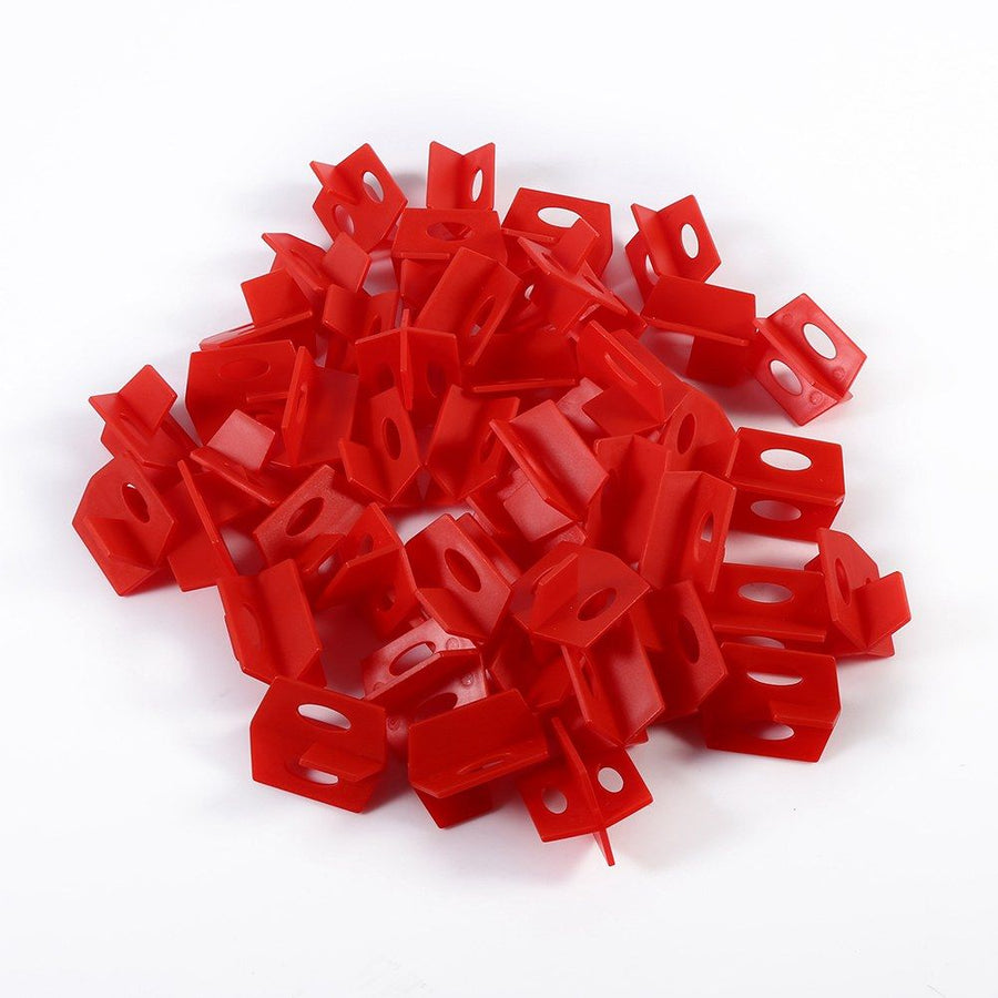 50Pcs 1/16'' Tile Leveling System Red 3 Side Spacer Cross And T Shape Ceramic Floor Wall Tools