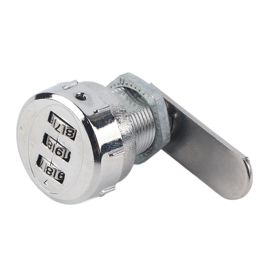 3 Digit Code Combination Cam Cabinet Silver Stainless Steel Convenient Password Security Coded Lock #1