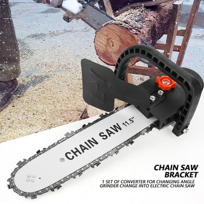 12inch Chainsaw Bracket Changed Angle Grinder Into Chain Saw Woodworking Tool