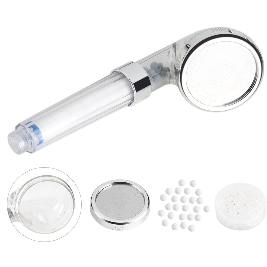 Negative Ions Bathroom Handheld Water Saving Shower Head Set with 3 Filters