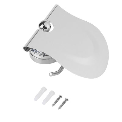 1PC Polished Bathroom Toilet Roll Paper Holder Rack Wall Mounted Tissue Cover Silver