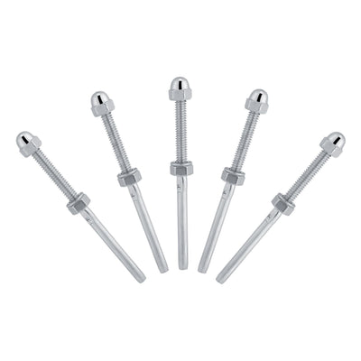 10pcs Stainless Steel Threaded Tensioner Stud Ends for 1/8" Cable Railing System