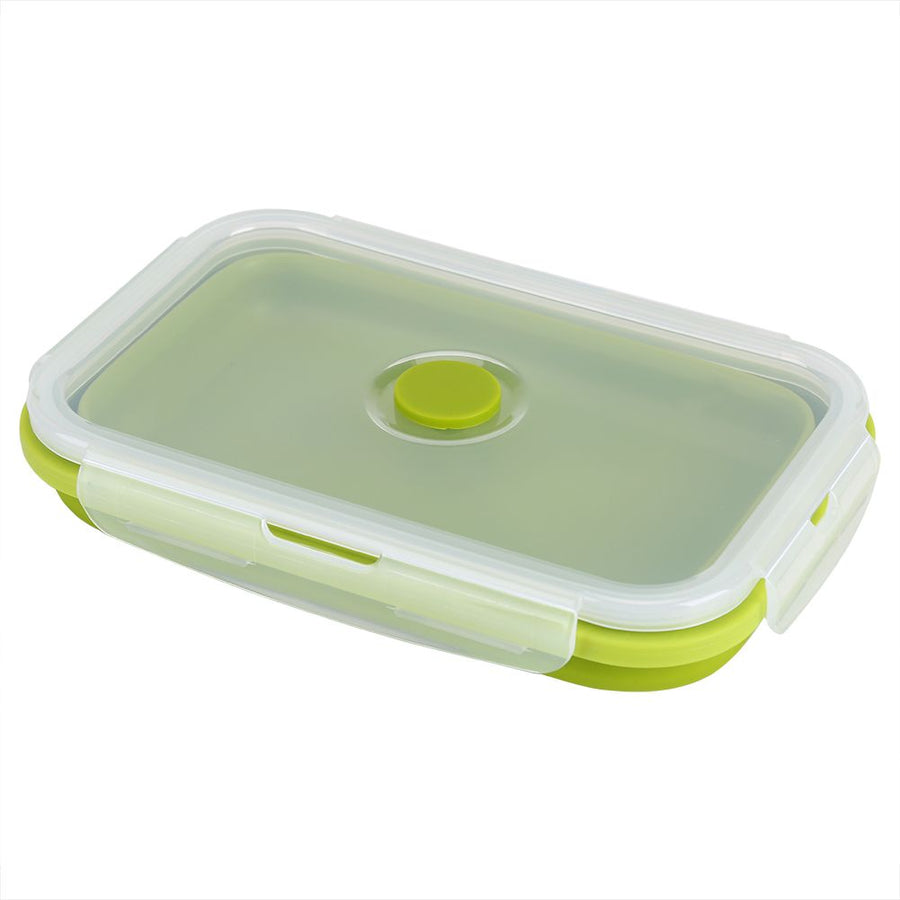 800ml Silicone Collapsible Portable Lunchbox Bowl Folding Food Storage Container Green