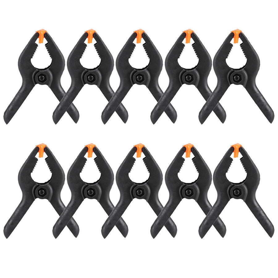 10pcs 3inch A Type Black Multifunctional Plastic Spring Clamp Clip DIY Woodworking Tool