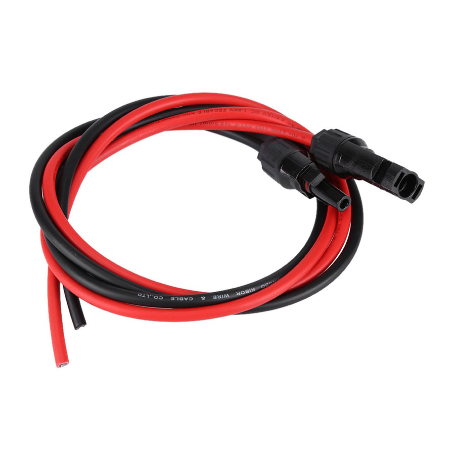 2.5mm Pair of Red Black Solar Panel PV Cable Wire Male Female Connectors