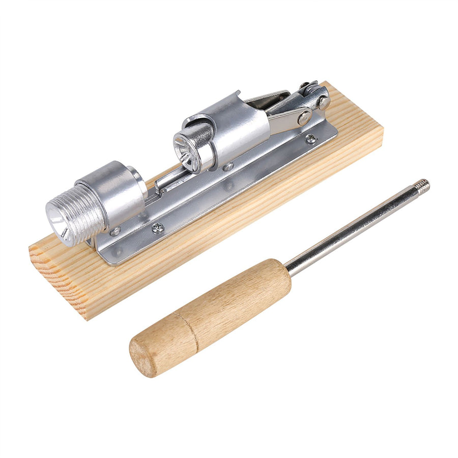 Mechanical Walnut Cracker Nut Opener Kitchen Tools Desktop Wood Base Handle