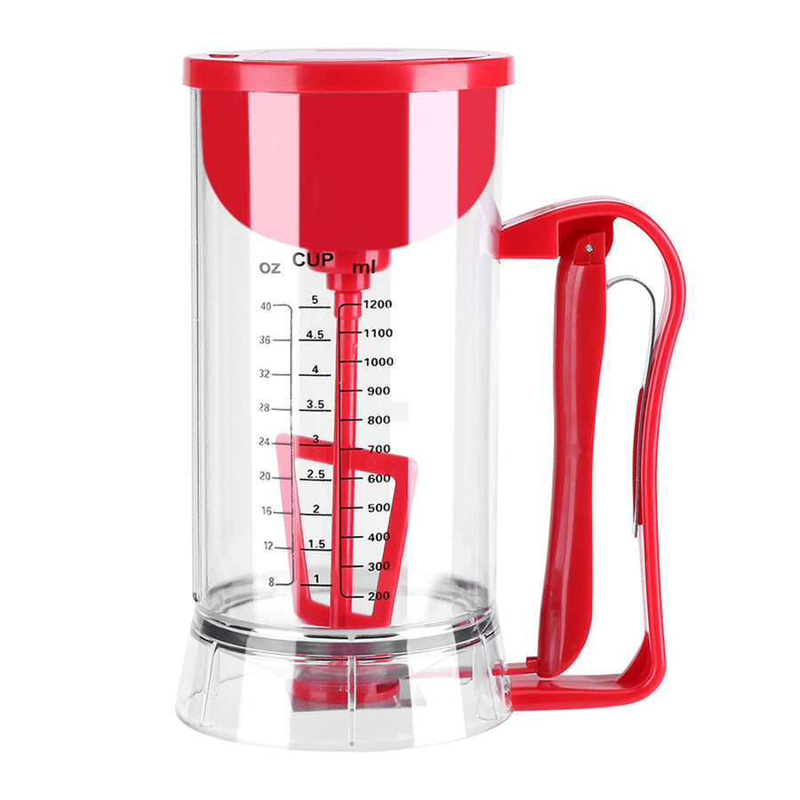 Cordless Electric Battery Powered Mixer Dispenser Pancake Cupcake Waffle Batter Maker Machine
