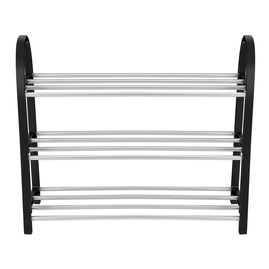 Plastic Aluminum Metal Standing Shoe Rack DIY Shoes Storage Shelf Home Organizer 3 Tiers