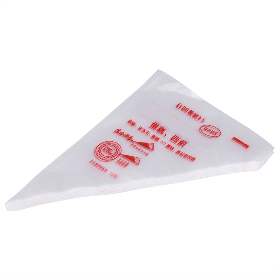 100pcs Food Grade Plastic Icing Piping Bags Pastry Fondant Cake Decorating Bag Tool (S)