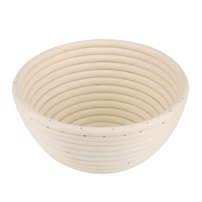 European style Cane Round Bread Dough Rising Rattan Basket 18 x 9 cm