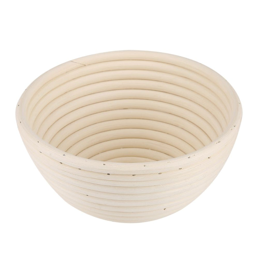 European style Cane Round Bread Dough Rising Rattan Basket 18 x 9 cm