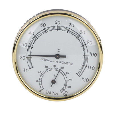 Metal Dial Indoor Thermometer Hygrometer Hygro thermometer Sauna Room Accessory