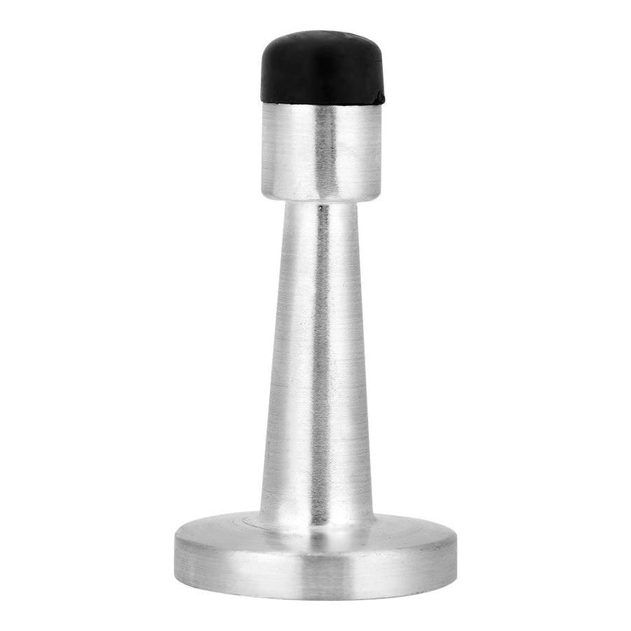 Zinc Alloy Rubber Anti Collision Door Stopper Holder Home Hotel Office Accessory (Brushed)
