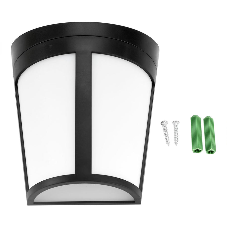 Solar Powered Wall Mount Light Outdoor Garden Landscape Fence Yard Lamp Pure White