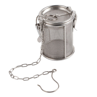Stainless Steel Tea Ball Strainer Soup Seasonings Seperation Basket Spice Filter 8 x 10cm