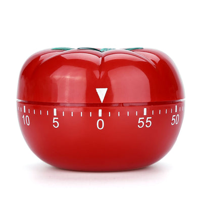 Tomato Shaped Mechanical 60 Minutes Countdown Timer Kitchen Cooking & Baking Helper 6.3 x 4.5cm