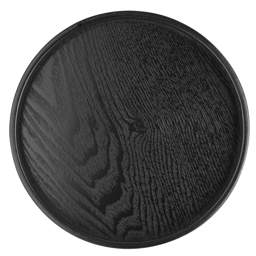 Round Shape Solid Wood Tea Coffee Snack Food Meals Serving Tray Plate Restaurant Trays 24cm