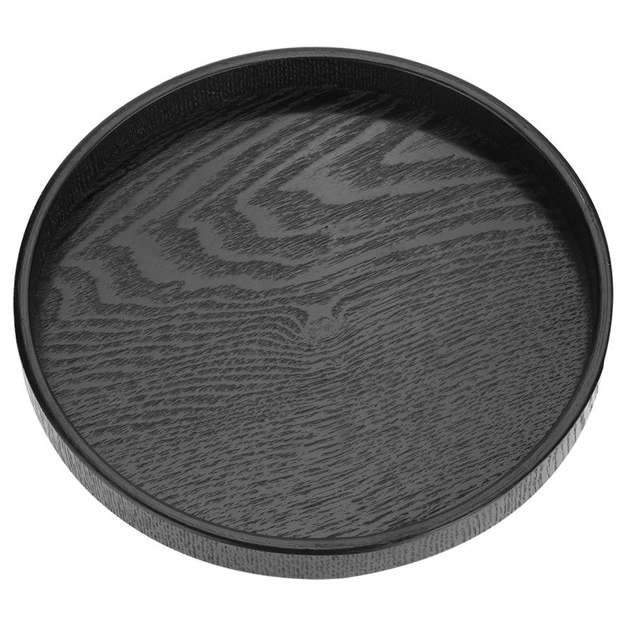 Round Shape Solid Wood Tea Coffee Snack Food Meals Serving Tray Plate Restaurant Trays 27cm