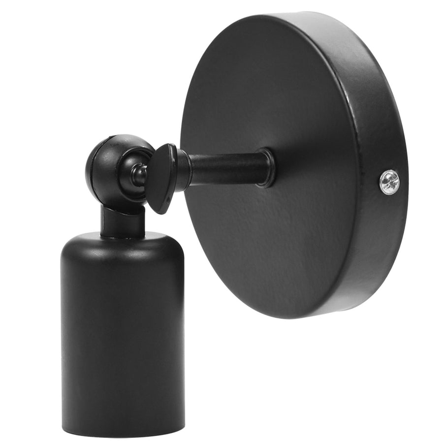 Retro Style Wall Sconce Bar Coffee Shop Corridor Lamp Holder with E27 Light Socket(Black)