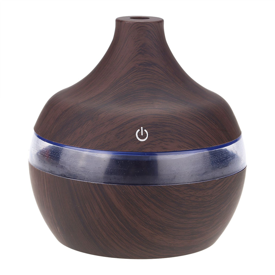 300ml Wood Grain USB Humidifier Colorful LED Night Light Mist Maker for Office Car Home