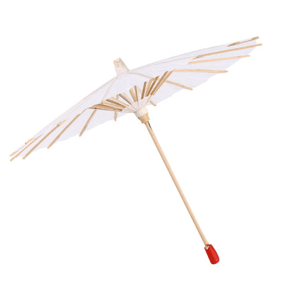 White Color Paper Decorative Umbrella Parasol School Decor Photo Prop (20cm)