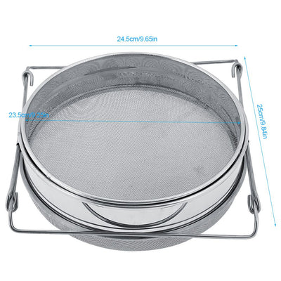 Stainless Steel Beekeeping Double Honey Sieve Strainer Extractor Filter Mesh Screen Equipment