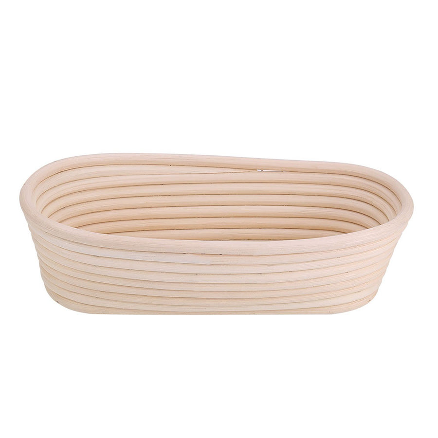 Handmade Unbleached Natural Cane Banneton Proofing Basket Dough Bread Baking Kit 27.5x14x8cm