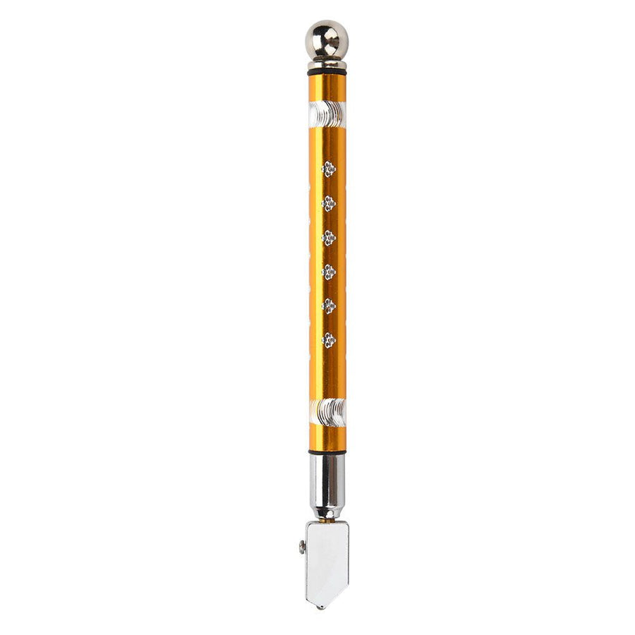 Portable Handheld Wheel Type Glass Cutter with NOn slip Handle for 3~15mm Glass Cutting(Golden)