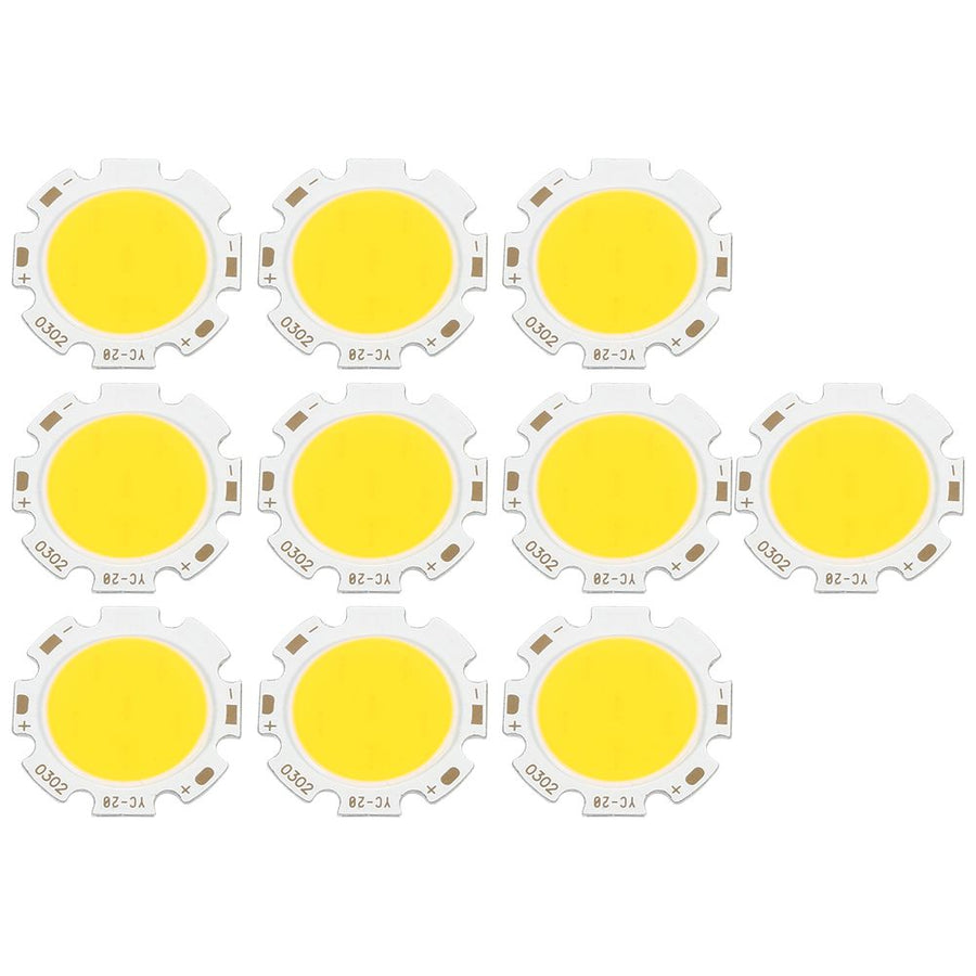 10pcs Round COB 3W High Power LED Chip Bulb Lamp Light Warm White