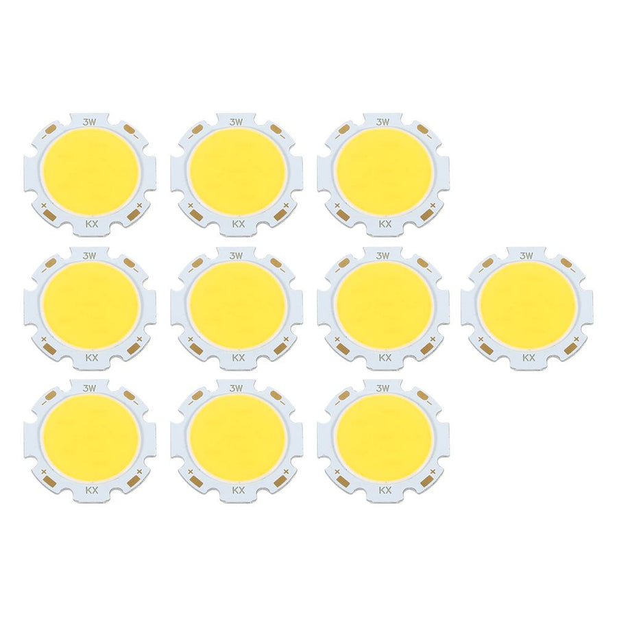 10pcs Round COB 3W High Power LED Chip Bulb Lamp Light Natural White