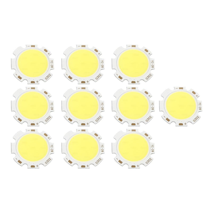 10pcs Round COB 3W High Power LED Chip Bulb Lamp Light White