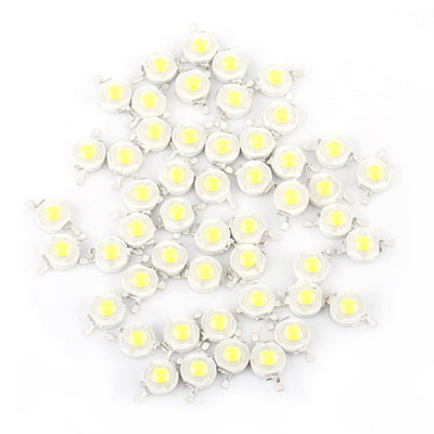 50pcs SMD 1W LED Lamp Bulb Beads Chip For Home Floodlight Spotlight High Power Cool White