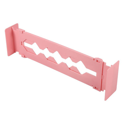 Adjustable Clapboard Home Kitchen Drawer Divider Partition Storage Organizer (Pink)