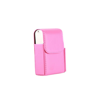 Portable Cigarette Case PU Leather Tobacco Pouch Lighter Holder Storage Box Container Rose Red