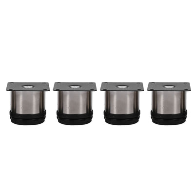 4Pcs Stainless Steel Height Adjustable Feet Cabinet Legs Round Stand Holder 60 X 60mm
