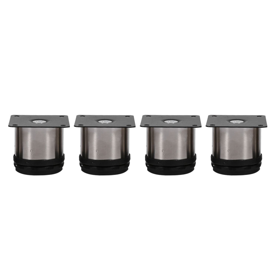 4Pcs Stainless Steel Height Adjustable Feet Cabinet Legs Round Stand Holder 60 X 60mm
