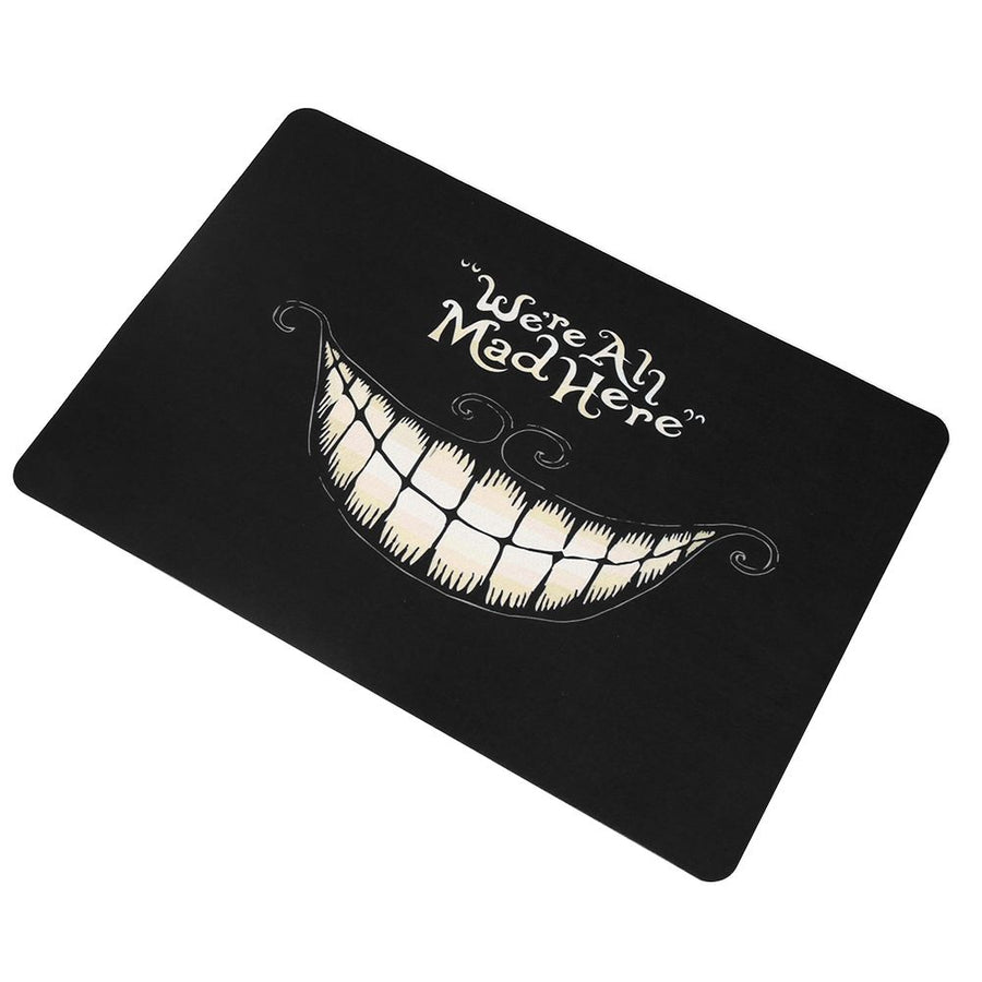 Funny Door Mat Rubber Floor Rug NOn slip Pad Indoor Outdoor Doormat Carpet 4#We're All Mad Here