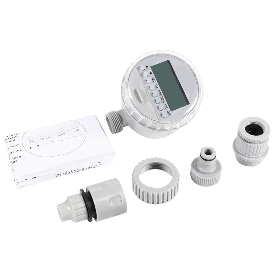 1Pc Solar Power Home Garden Auto Water Saving Irrigation Controller LCD Digital Watering Timer