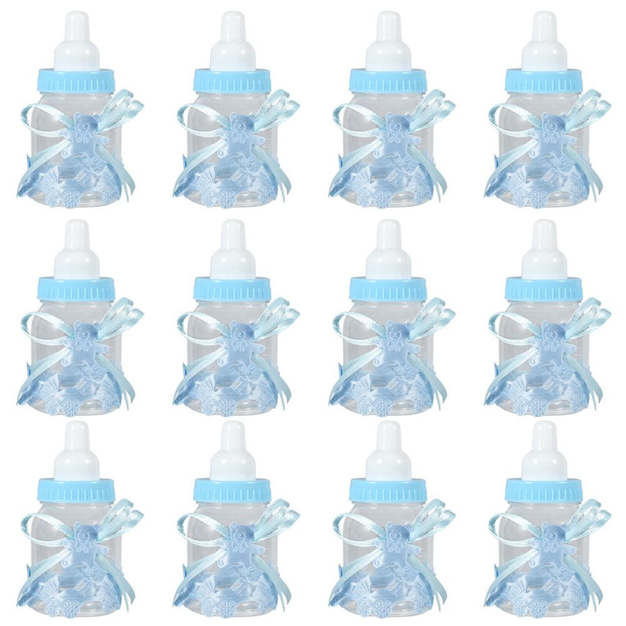 Candy Chocolate Bottles Box For Baby Shower Party Favors Gifts Decorations (12pcs Blue)
