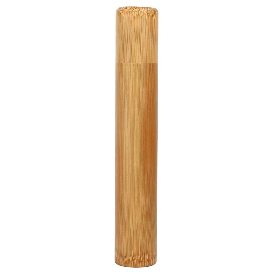 1Pc Round Portable Handmade Natural Bamboo Tea Jar Storage Holder Container Box (2.5 x 15.5cm)