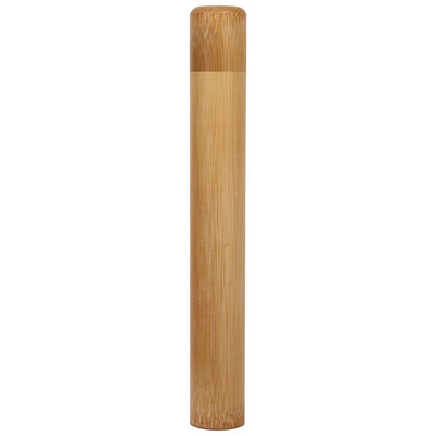 1Pc Round Portable Handmade Natural Bamboo Tea Jar Storage Holder Container Box (2.5 x 23cm )
