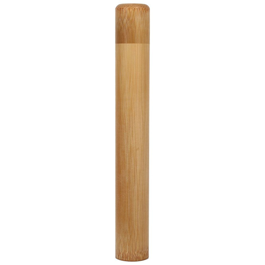 1Pc Round Portable Handmade Natural Bamboo Tea Jar Storage Holder Container Box (2.5 x 23cm )