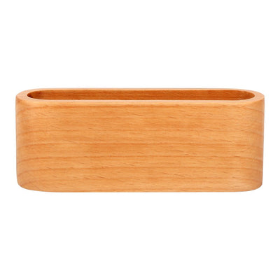 1Pc Creative Wooden Business Card Holder Case Storage Box Organizer Office Desktop Ornaments