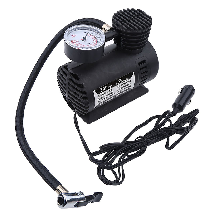 Portable Mini Air Compressor Electric Tire Infaltor Pump 12 Volt Car 300 PSI