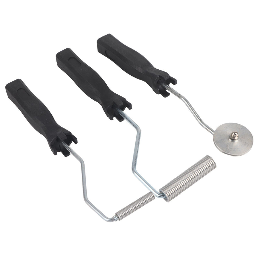 3Pcs/set Aluminum Alloy Fiberglass Bubble Paddle Tool Laminating Roller Kit for FRP Mould(Sawtooth)