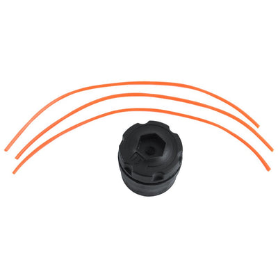 Plastic Strimmer Head Trimmer Heads String Set for Gasoline Grass Brush Cutter Black