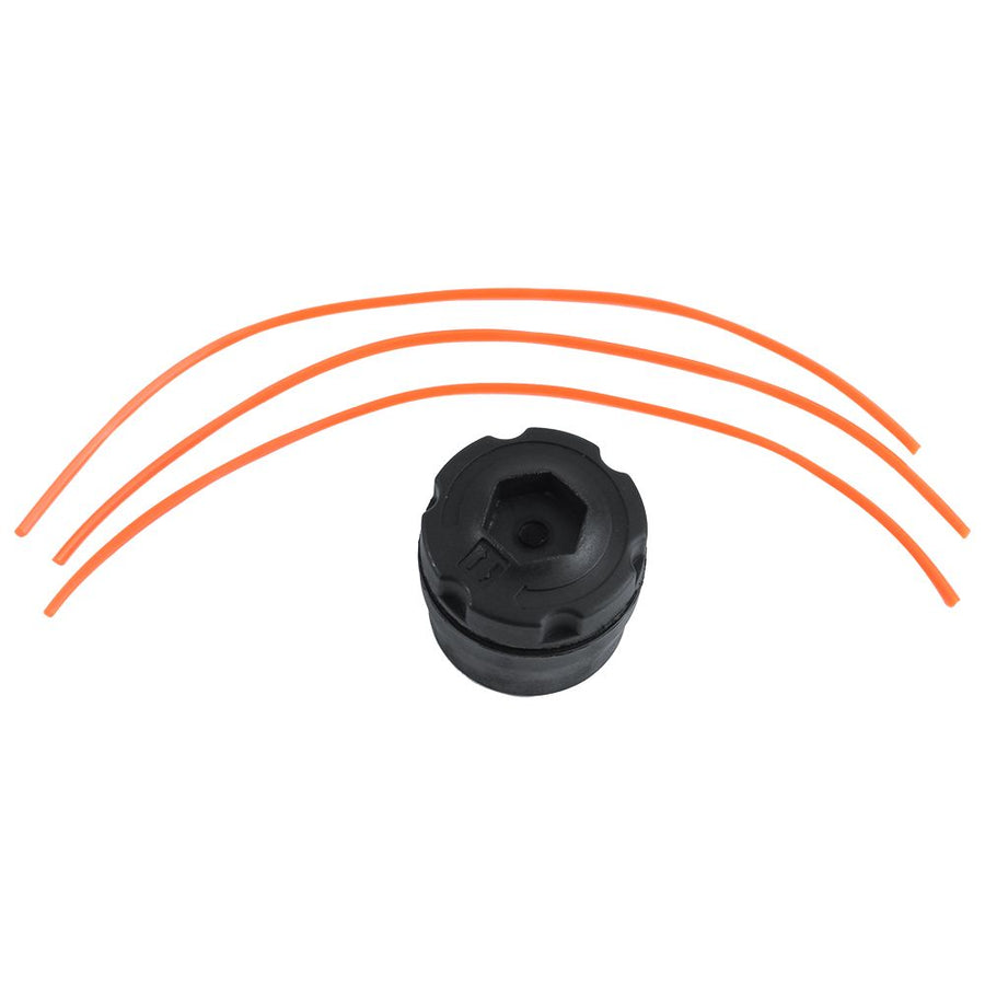 Plastic Strimmer Head Trimmer Heads String Set for Gasoline Grass Brush Cutter Black