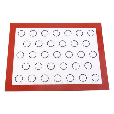 Nonstick Silicone Baking Mat Oven Pastry Liner Macaron Cake Cookie Sheet Kitchen (Red)
